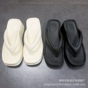 Women's Slippers for Outdoor Wear 2023 Summer EVA Bowknot Flip-Flops Versatile Platform Thick Sole Height-Increasing Slippers Wholesale