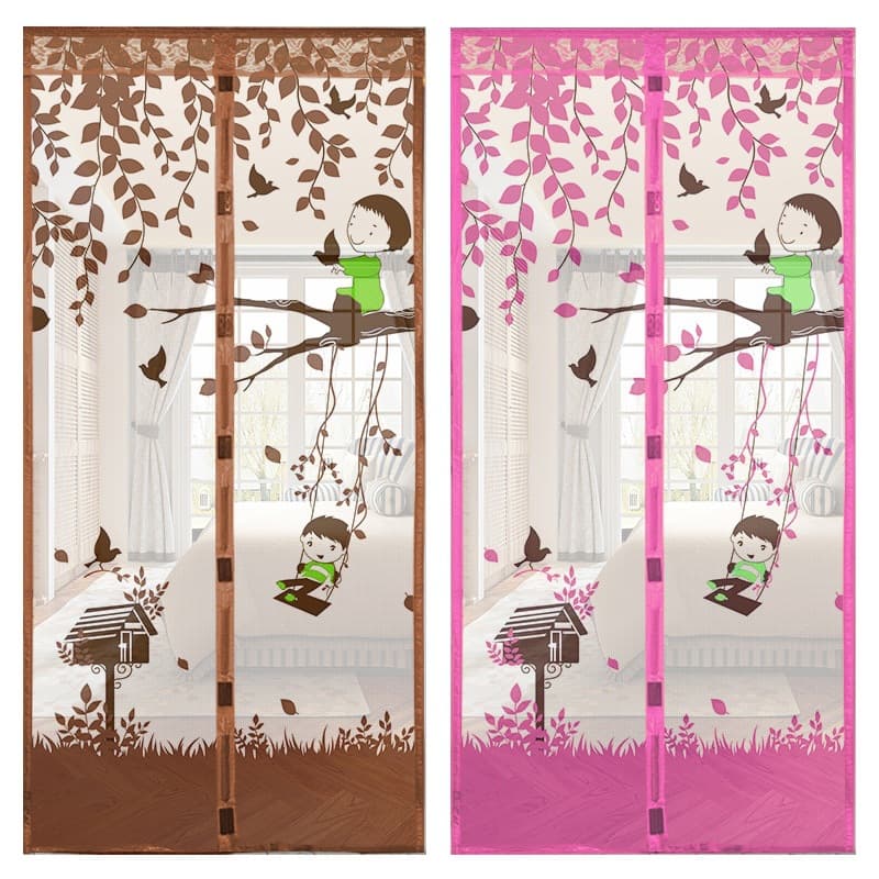 New Encrypted Door Curtain Kitchen Partition Curtain Magnetic Soft Shape Door Curtain Summer Bedroom Screen Window Fabric Sand Door