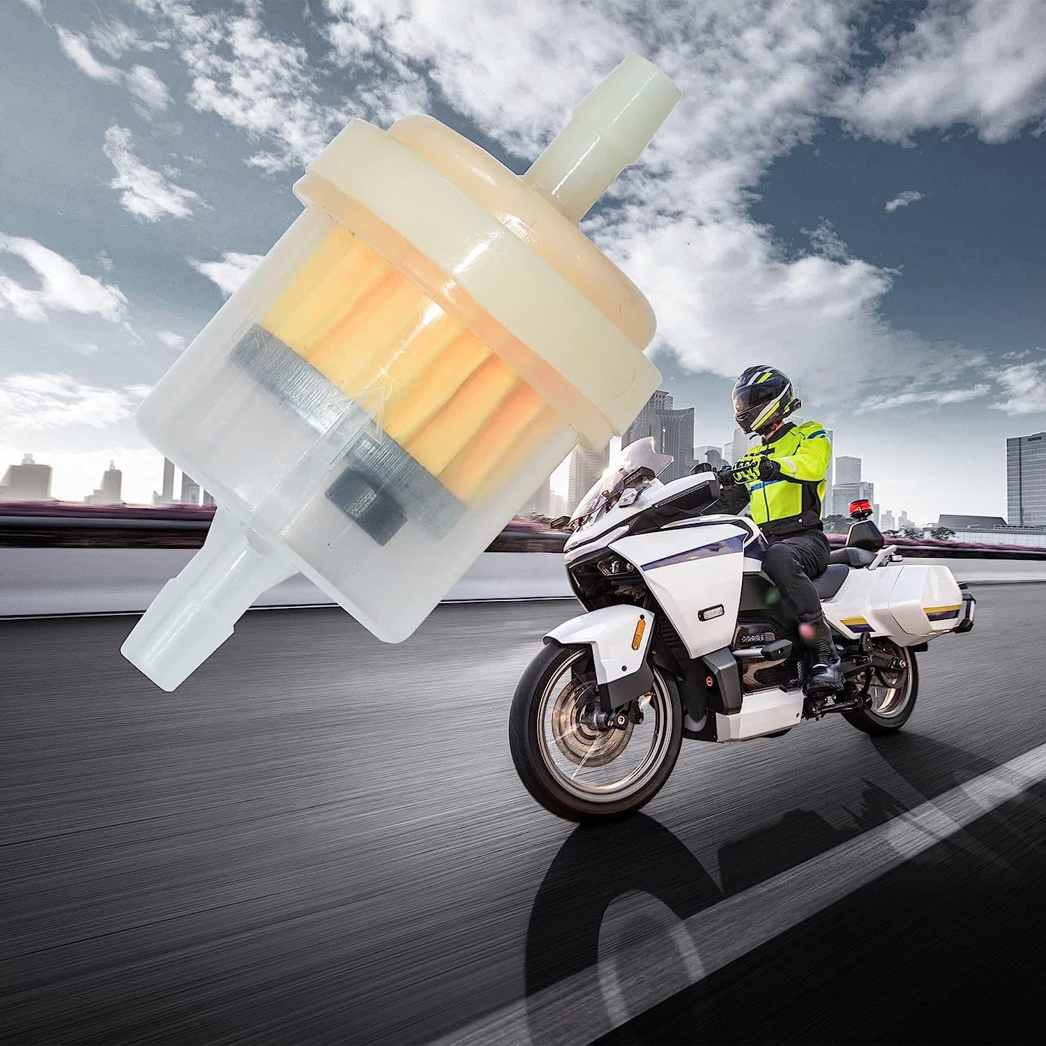 Motorcycle Fuel Cup Gasoline Filter Carburetor Fuel Cup Fuel Filter with Magnet Filter Element Fuel Filter
