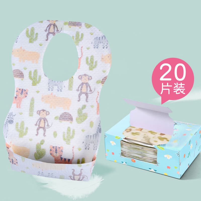 Baby Disposable Bibs, Children's Saliva Napkins, Baby Eating Bibs, Waterproof, No-Wash, Waterproof, Portable Rice Pockets
