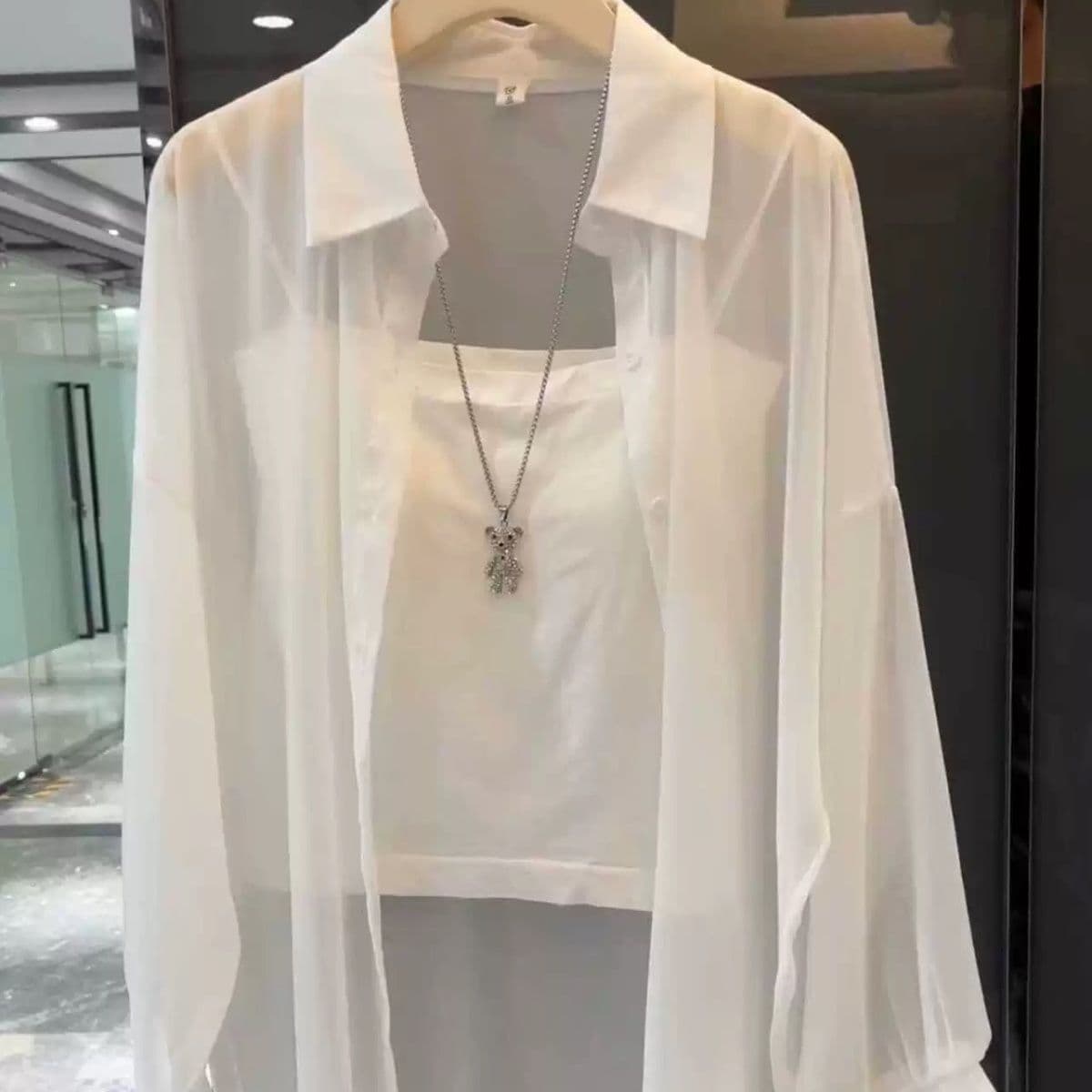 Summer new chiffon sunscreen shirt for women, long-sleeved, Korean style, loose, mid-length, anti-UV, thin cardigan