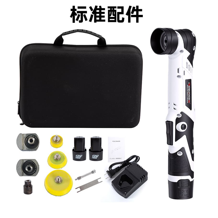 12V Wireless Mini Lithium Battery Polisher for Car Detailing, 6-Speed Adjustable Multi-Function Handheld Spot Polishing Detail Brush Machine