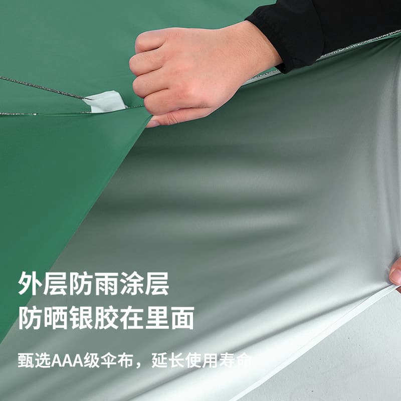 ✅ Double Layer Outdoor Sun Shade Large Umbrella Stall Booth Commercial Umbrella Market UV Protection Sunproof Silver Coating Waterproof Street Stall