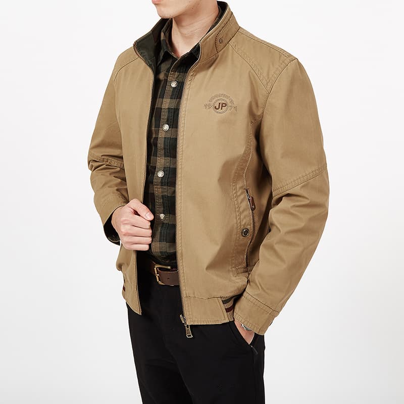 8571 Men's Reversible Jacket Cotton Casual Outdoor Double-Sided Jacket Coat Outerwear Brand Export