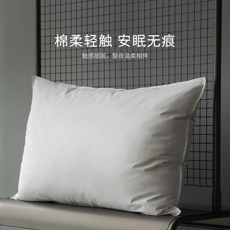 95% white goose down pillow core, all-cotton for five-star hotels and high-end B&Bs, soft and available for wholesale orders