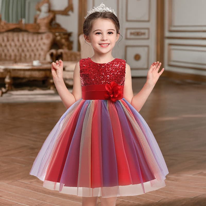 New Flower Girl Dress Princess Style Cake Skirt Girls Princess Dress Children's Dress Drop Shipping