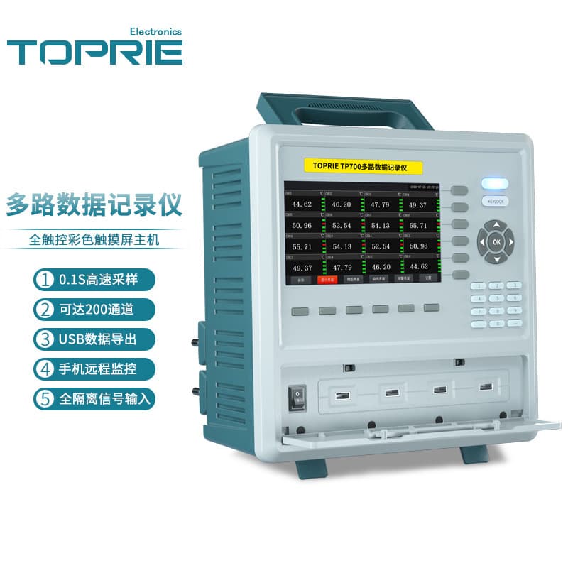 Topray TP700TP1000 Multichannel Data Logger: Temperature, Humidity, Voltage, Current, Pressure, Flow Rate Verification