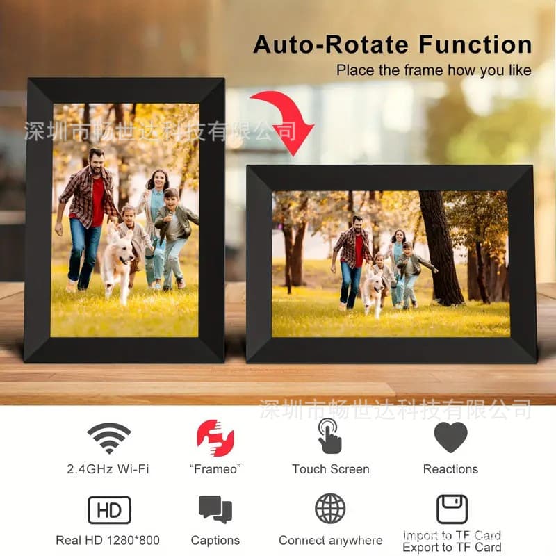 10.1-inch Frameo Mobile APP Interactive Touch IPS Electronic Album WiFi Smart Cloud Photo Frame Cross-border Hot Selling