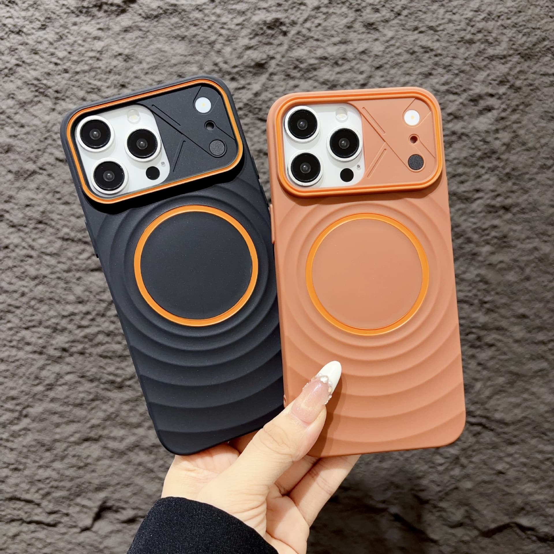 Suitable for Apple 17 PROMAX wave silicone mobile phone case magnetic iPhone 16 anti-fall 15 skin-friendly protective cover
