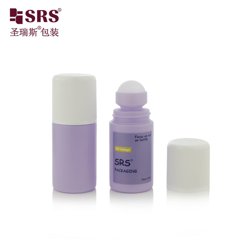 New product development source factory 50ML 60ML double-layer child-proof lid PP straight round roller bottle