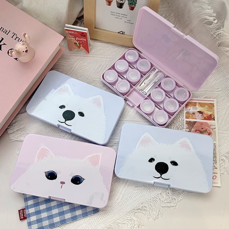 Contact lens box, contact lens box, care storage storage box, travel portable, multiple pairs, multiple large sizes and large capacity
