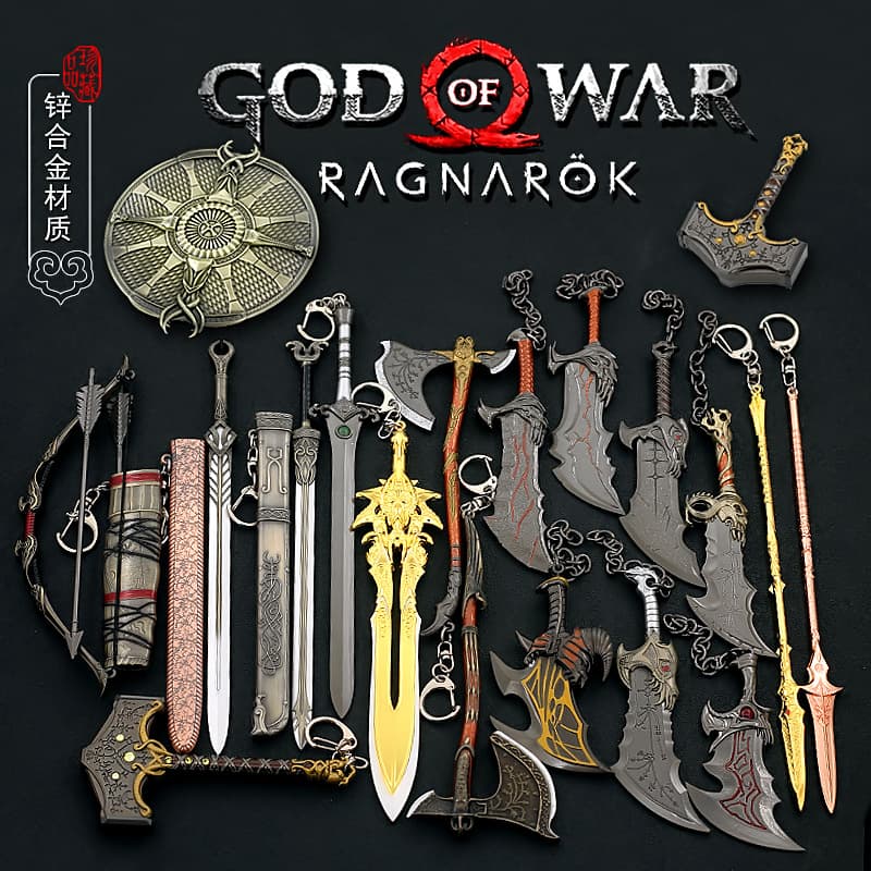 God of War 5 Kuiye Chaos Blade Thor Thor Hammer Olympus Sword Metal Model Alloy Weapon Crafts