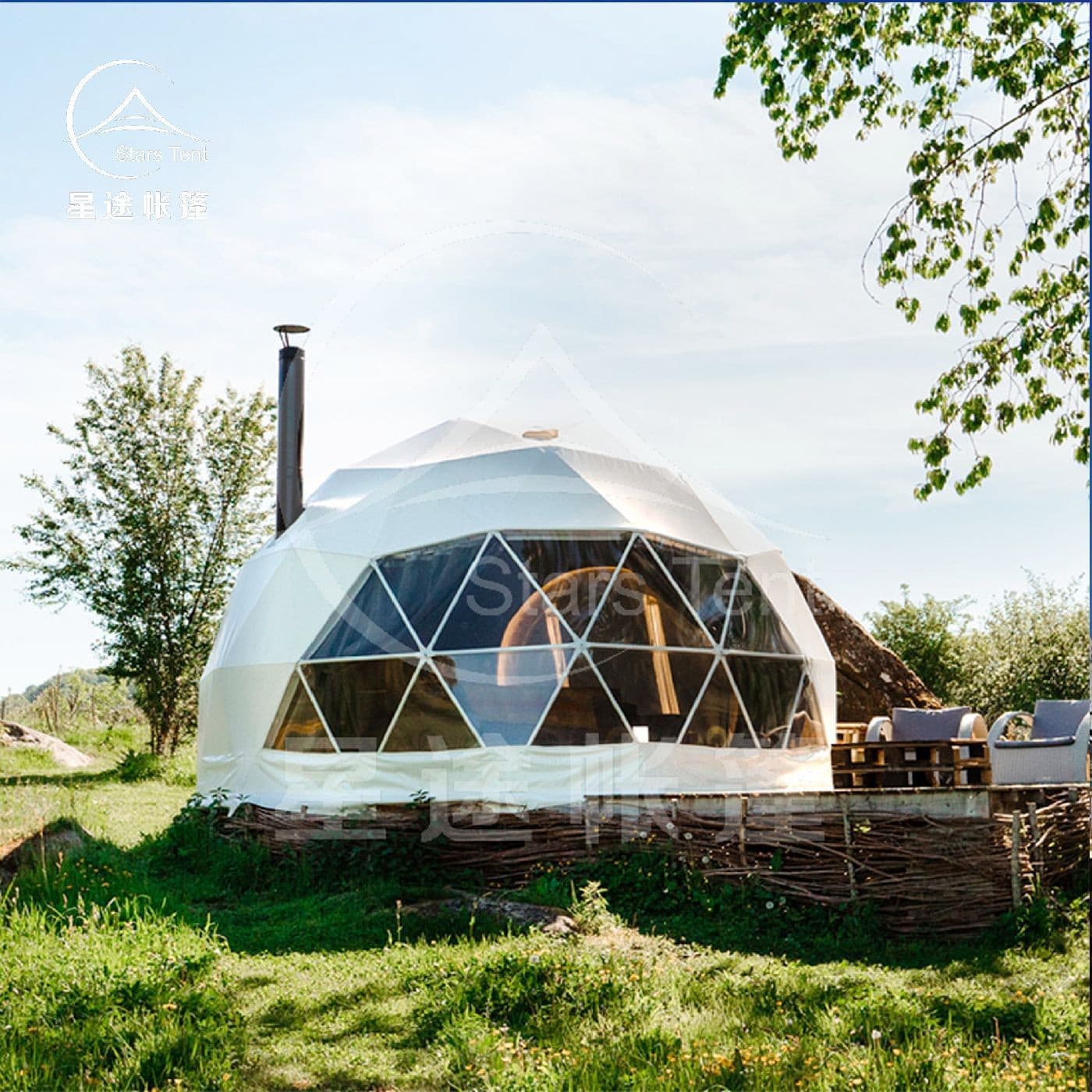 Starry Camp Tent Feature Leisure Transparent PVC House Waterproof Outdoor All-Terrain Spherical Hotel Tent Wholesale