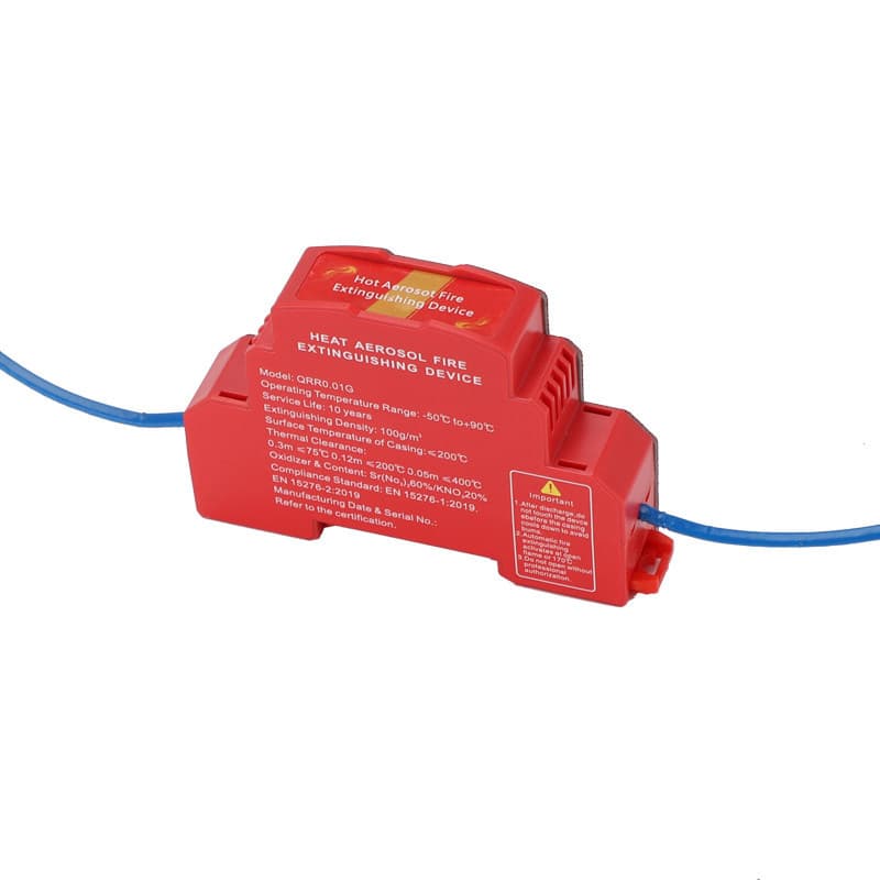 Hot Aerosol Fire Suppression Patch for Electrical Cabinets, Wireless Gas Automatic Fire Extinguishing Device, Clip-On Rail Type