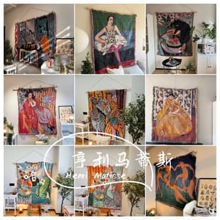 OZON Matisse Guitar Woman Tapestry Throw Blanket Sofa Blanket Cover Blanket Gobelin