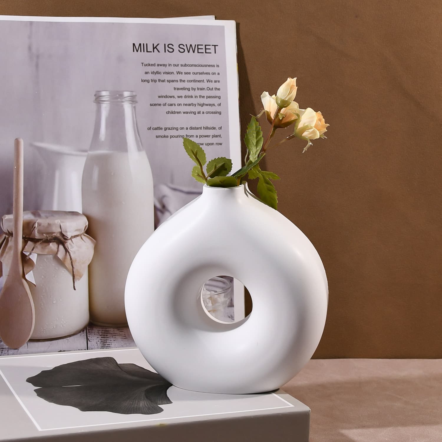DIY Mold Donut Vase Mold Nordic Modern Ring Vase Silicone Mold Flower Arrangement Home Decoration