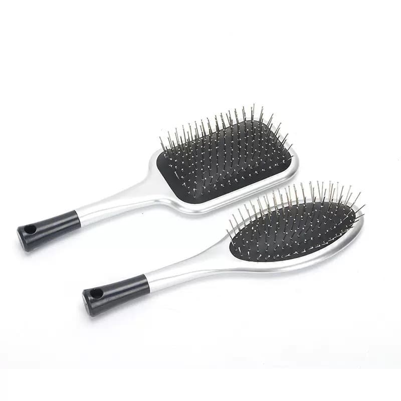 Steel Pin Comb Air Cushion Silver Spray Paint Electroplated Massage Comb Styling Detangling Comb Large Board Comb Home Hairdressing Comb Cushion Comb
