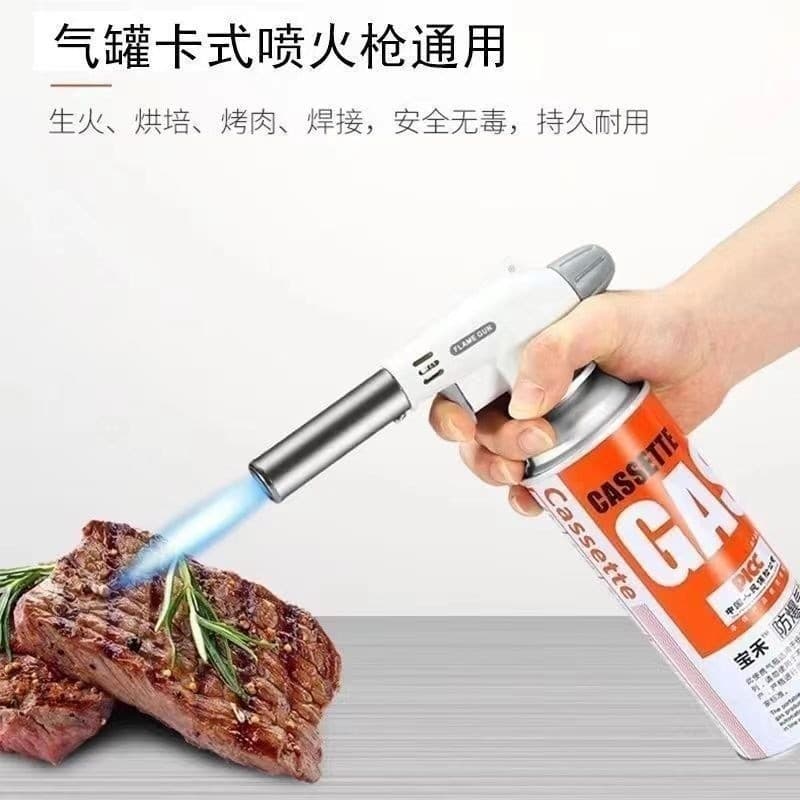 Outdoor BBQ Lighter Torch Igniter Welding Torch Butane Metal Cartridge Spray Gun for Burning Pig Hair Household