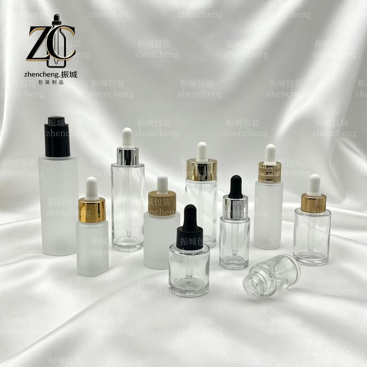 In Stock 30ml Straight Round Essential Oil Bottle, 120ml Pump Lotion Bottle, 50ml Spray Bottle, Refined Water Glass Bottle