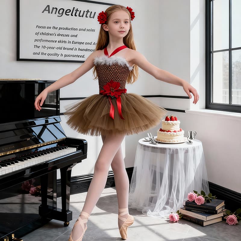 Children's ballet clothing foreign trade children's clothing European and American children's princess dress Latin dance skirt play out suit