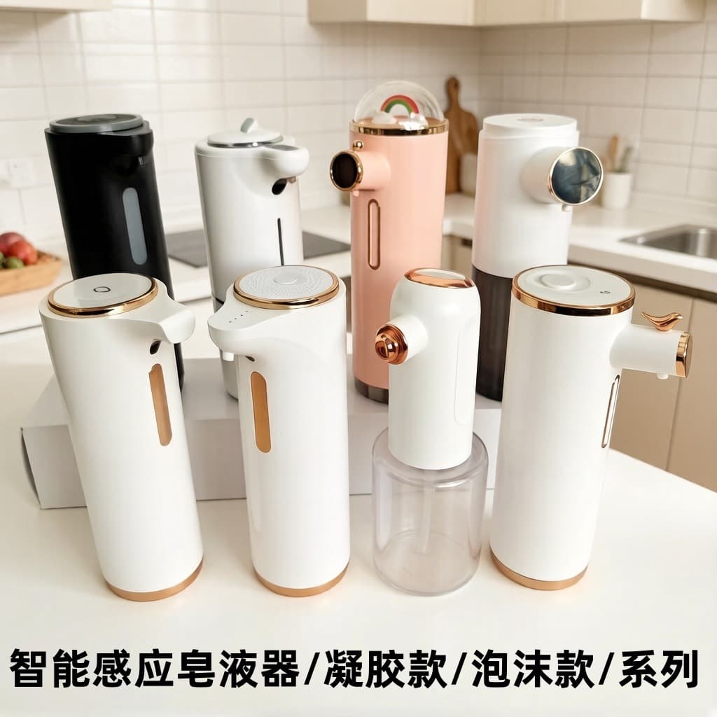 Rechargeable Fully Automatic Induction Foam Soap Dispenser, Household Foam Hand Soap Dispenser, Smart Wall-Mounted Soap Dispenser