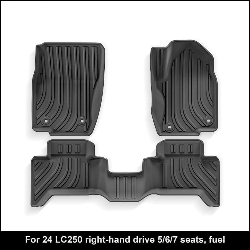 All-weather TPE floor mats, trunk mat, and seat back mat for 2024 Prado LC250