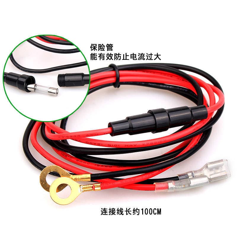 Fuse wire with cigarette lighter female socket wire, with car charger female socket wire with alligator clip wire, with cigarette lighter female socket
