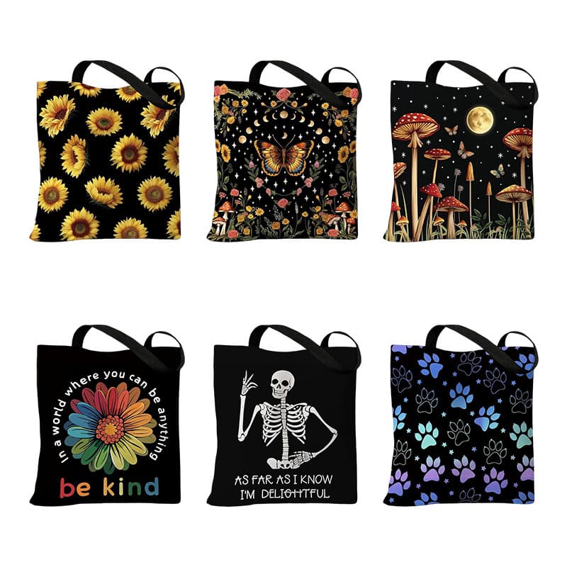 Cross-border Hot Selling Drop Shipping Amazon Platform Supply Labeling Drop Shipping Canvas Tote Bag Factory Direct Wholesale