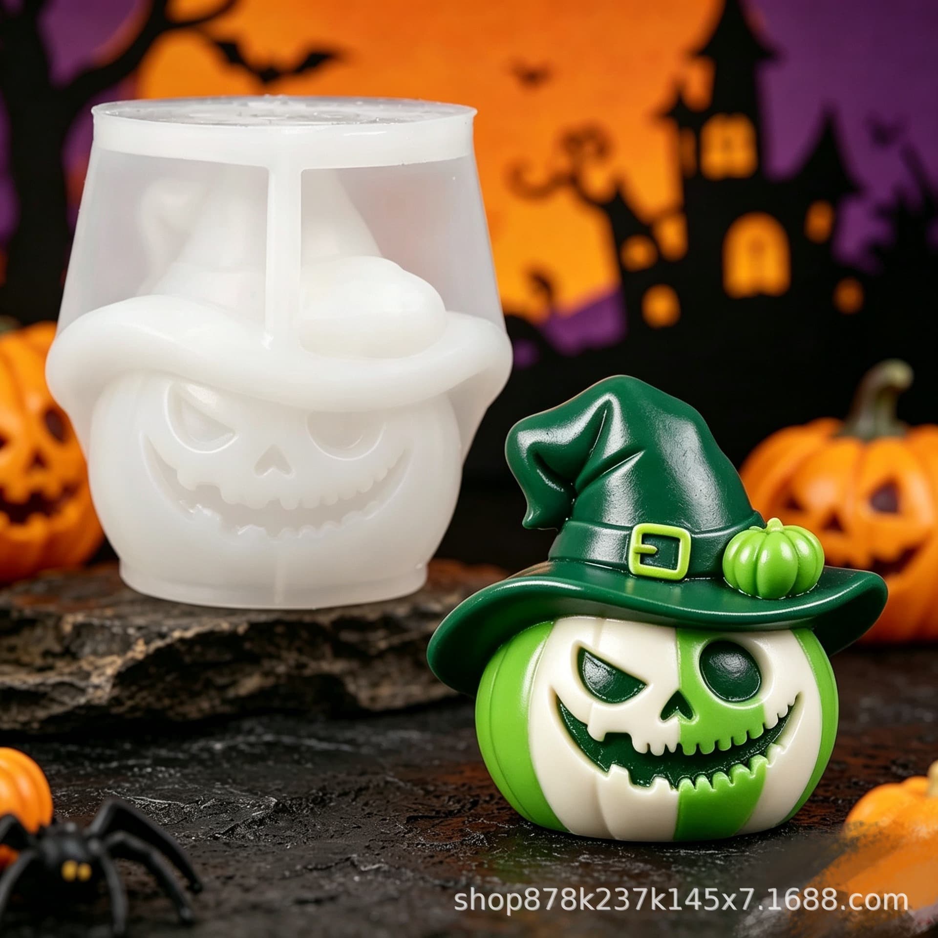 Cross-border Halloween Decoration Hat Pumpkin Silicone Mold Festive DIY Evil Cake Ghost