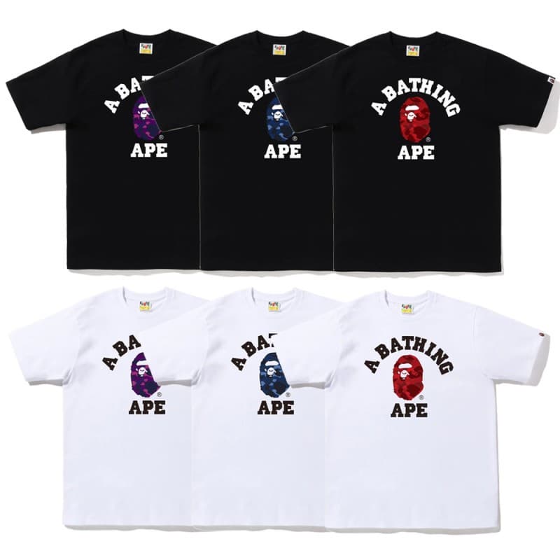 Overseas Wholesale Japanese Street Style Camouflage Shark Tiger Ape Color-Block Glow-in-the-Dark Short Sleeve Couple Loose T-Shirt
