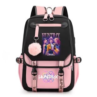 KPOP Hunter Witch Girl USB Charging Backpack Primary and Secondary School Student Backpack Lightweight Large Capacity Bag