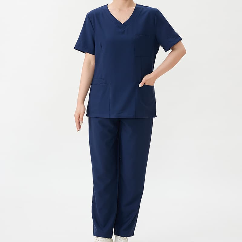 Scrub Suit Set Short Sleeve Long Pants for Doctors Nurses ICU Workwear Unisex Isolation Gown