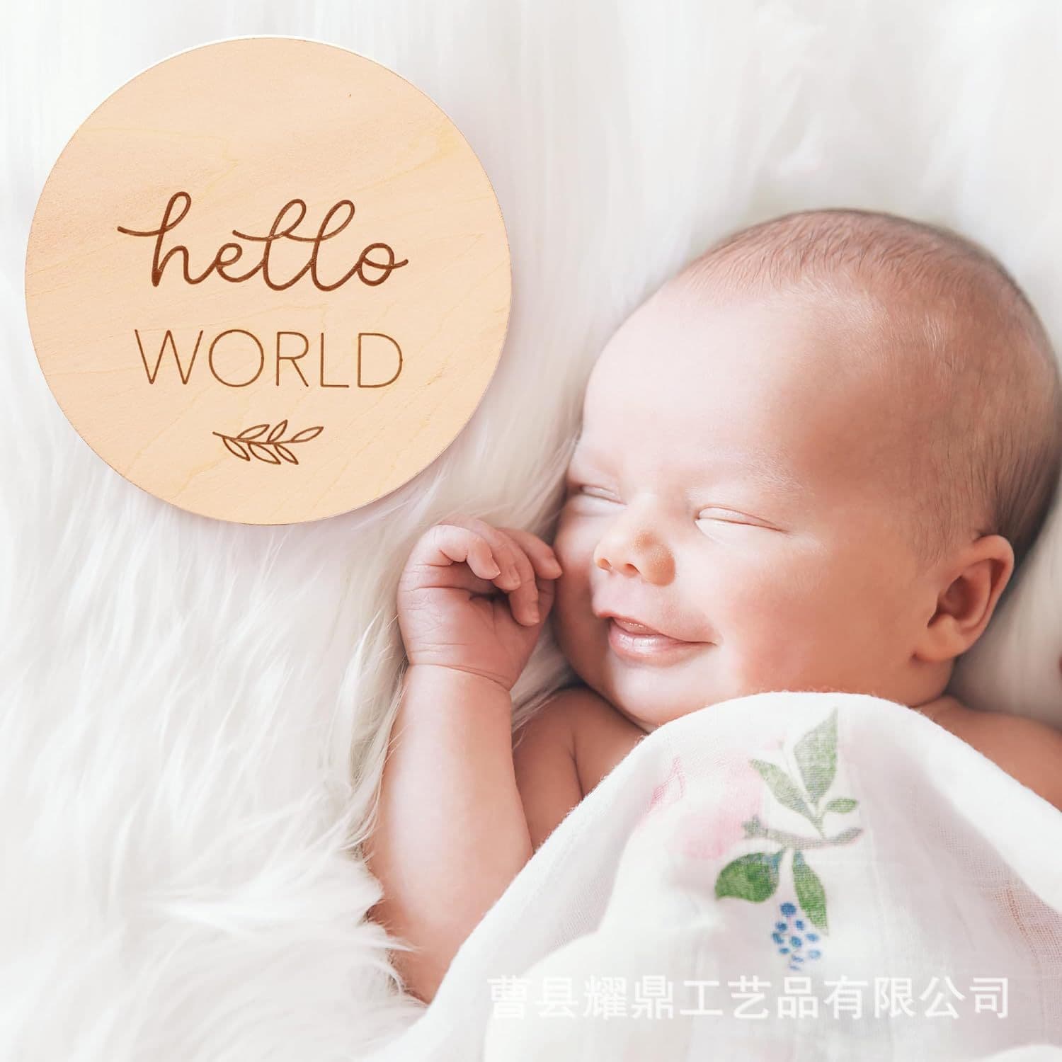 Baby Monthly Milestone Cards Wooden Props for Cute Milestone Photos of Newborn Boys and Girls