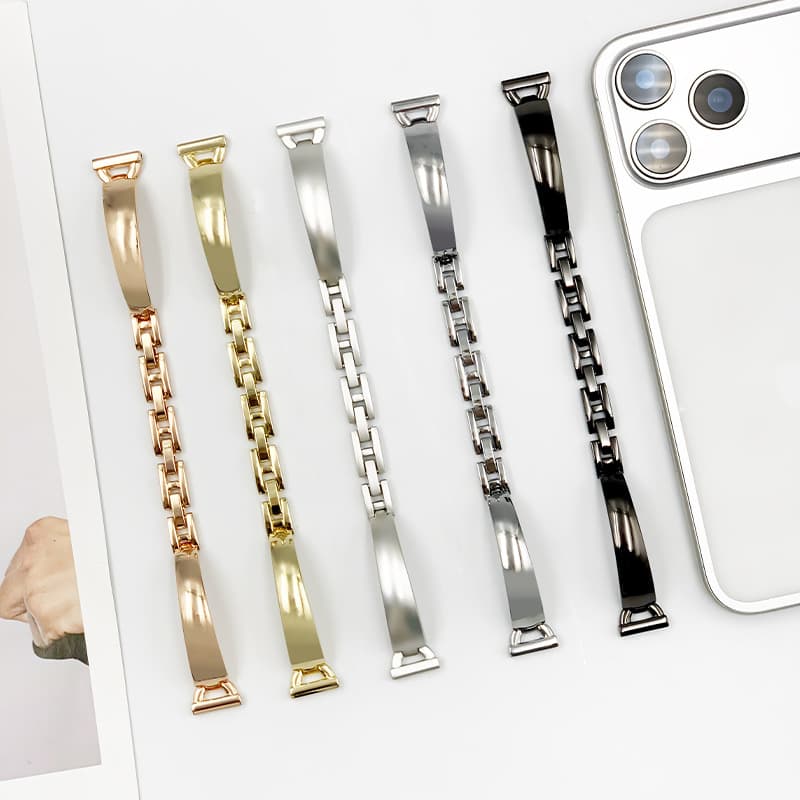 Compatible with Apple Watch S11, Apple Watch, Xiaomi Mi Band 9/10, Metal Bracelet, Huawei Band 11 Strap