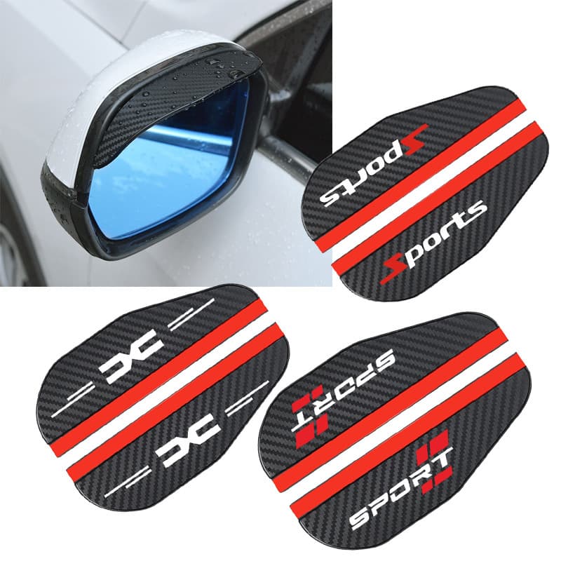 Cross-border Trade Dacia Rearview Mirror Rain Guard Thickened Rearview Mirror Sun and Rain Guard Sport Baffle Carbon Fiber Pattern Rain Guard