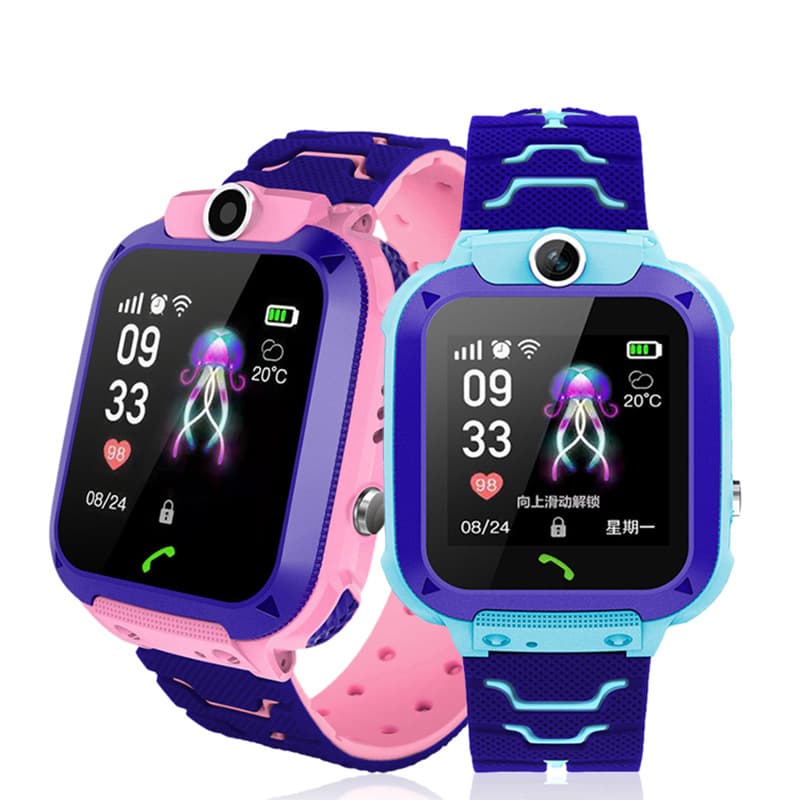 Cross-Border Q12 Waterproof Kidsren's Smart Phone Positioning Micro Chat Photo Flashlight Export 5Th Generation Z6 Multi-Language Watch