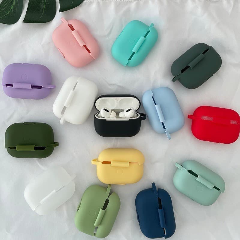 Compatible with Apple AirPods Pro 2nd Gen and 3rd Gen Bluetooth Earphone Case Solid Color Silicone Bluetooth Earphone Cover Custom