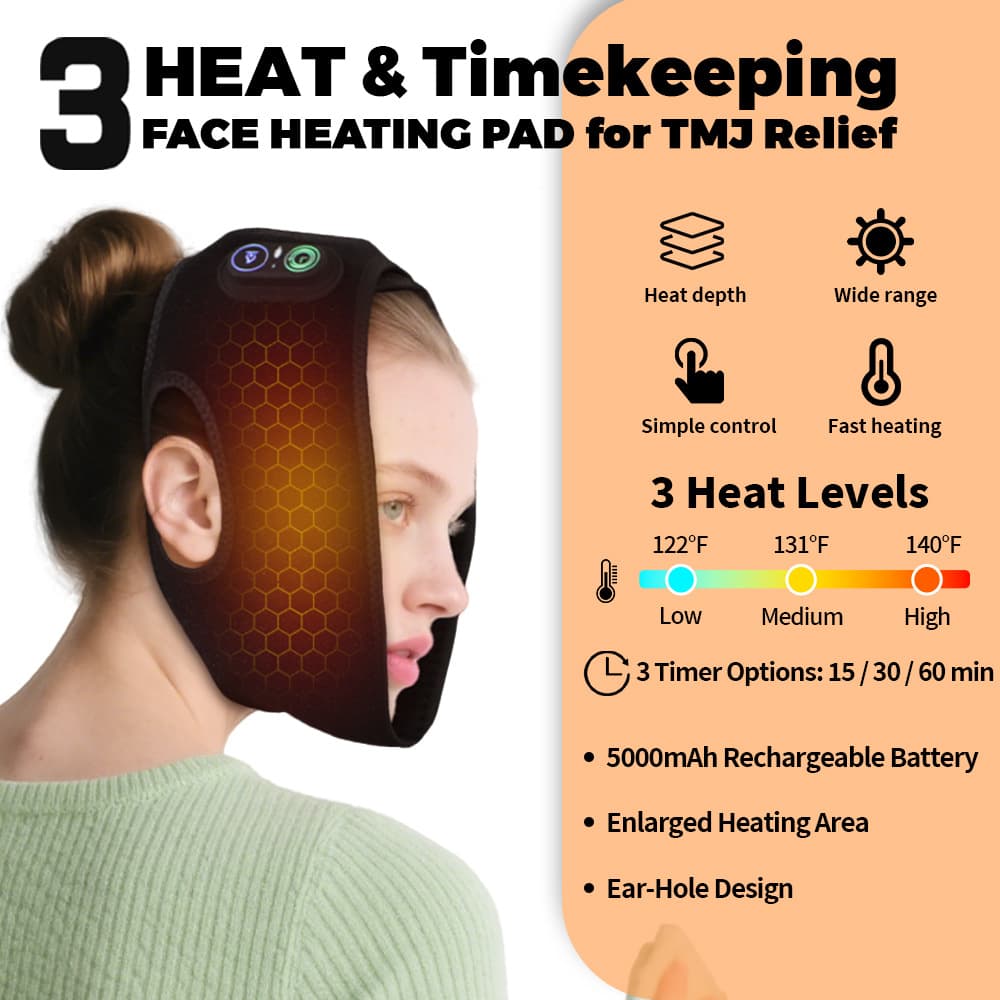 Cross-Border New Wireless Face Heating Strap, Smart Three-Speed Timed Hot Compress Arm Warmer, Electric Heating Band
