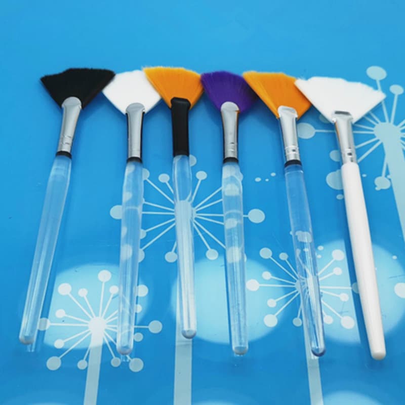 Transparent Handle Fan-shaped Makeup Brush Beauty Remover Foundation DIY Tool Cosmetic Skin Care / Makeup / Brush Bag / Brush