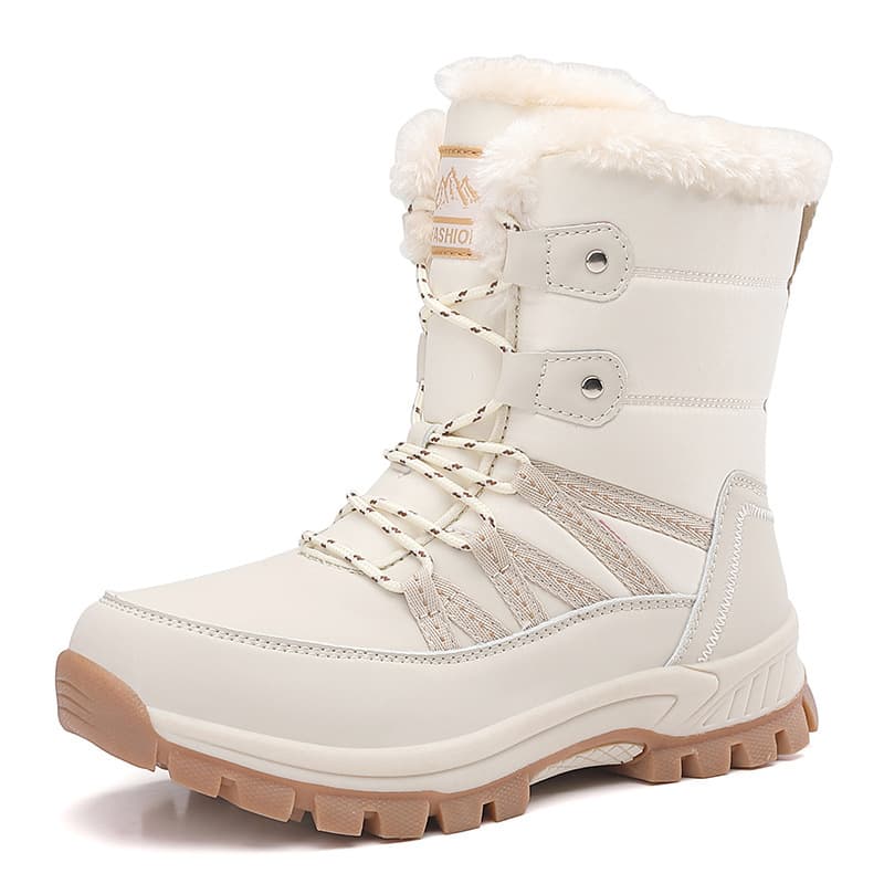 Women's Winter Snow Boots Plush Warm Cotton Shoes Durable Sports Outdoor High-Top Lace-Up Plus Size Cross-Border Women's Boots