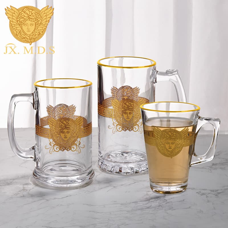 Medusa European style hot selling light luxury glass home bar large capacity beer glass draft beer glass water cup wholesale