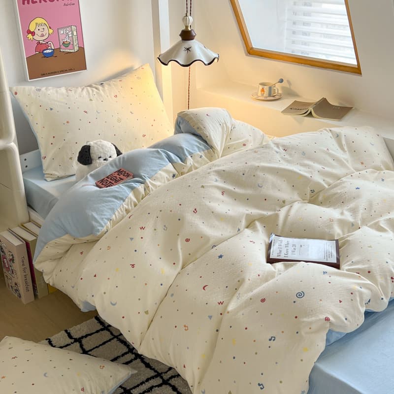 Double-layer Gauze Student Bedding Three-Piece Set, Crinkled Gauze Dormitory Bed Three-Piece Set, Double-layer Gauze Four-Piece Set, Bunk Bed Three-Piece Set