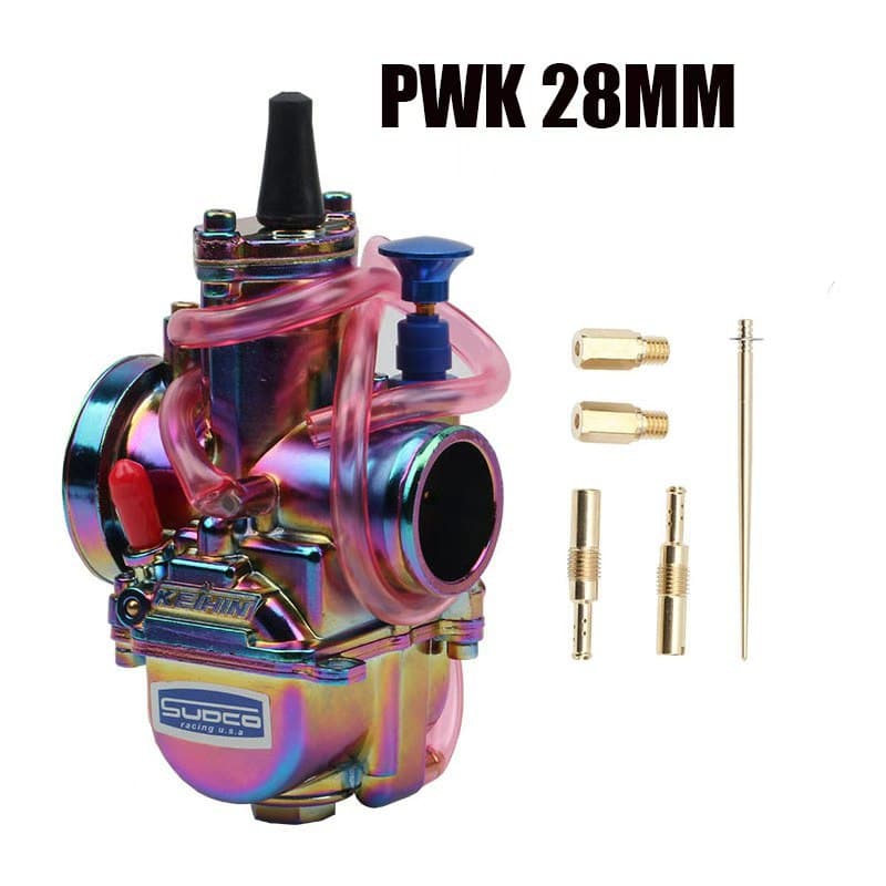 Motorcycle PWK carburetor 28mm electroplated color PWK modified racing ATV carburetor accessories