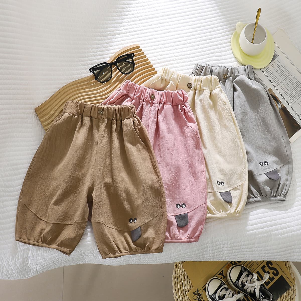 Children's Pants Summer New Cotton Girls 2026 Summer Boys Long Pants Baby Korean Style Casual Pants Kids Trousers