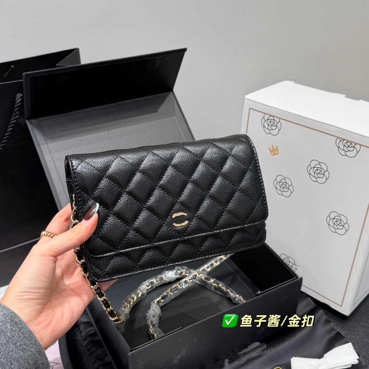 High-Quality New Chanel-Style Diamond Quilted Wallet, Elegant Crossbody Shoulder Bag with Snap Button, Small Chic Zero Wallet