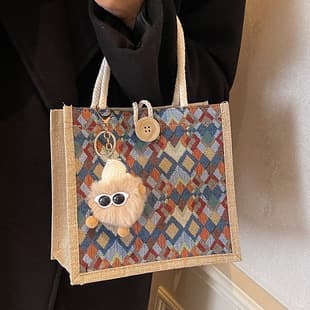 Premium Waterproof Jute Handbag Autumn/Winter New Style Gift Bag Stock Wholesale Handheld Small Crossbody