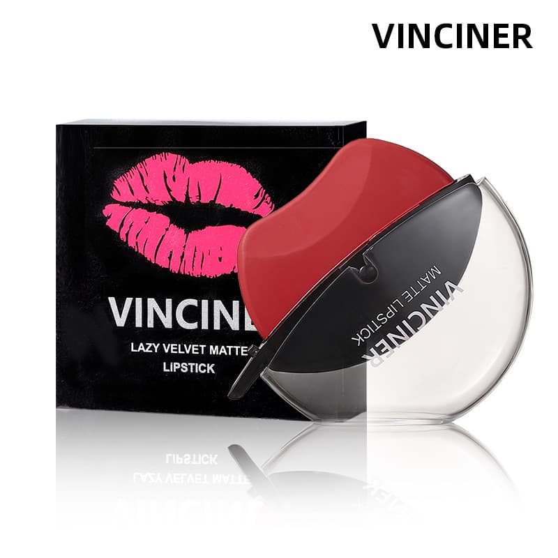 Cross-border best-selling lip-shaped lipstick, one-swipe makeup, lazy lip balm, long-lasting, not easy to fade, matte finish, matte lipstick