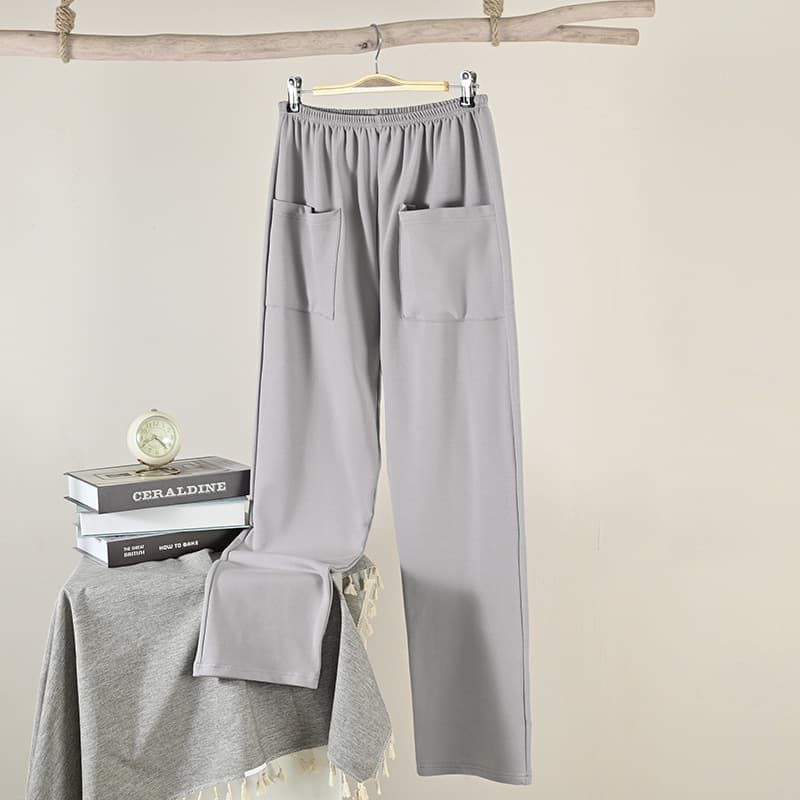 Men's Sleep Pants Summer Cotton 2026 New Full Cotton Loose Cotton Silk Pants Casual Simple Home Pants