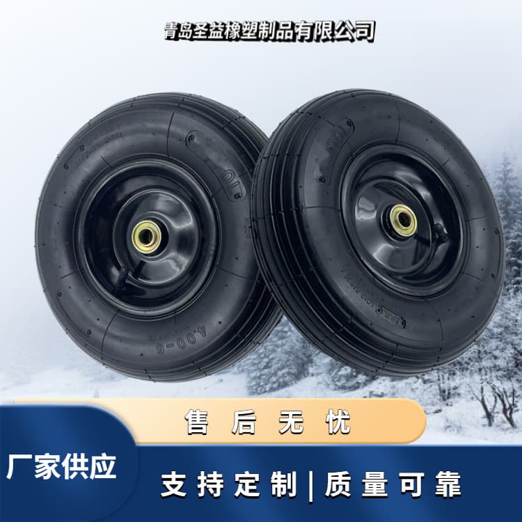 13-inch rubber pneumatic wheels 4.00-6 for hand trucks, wheelbarrows, and small machinery equipment tires