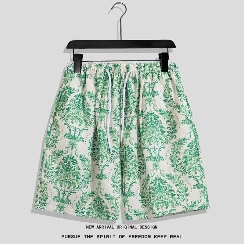 Thailand Travel Loose Plus Size Beach Shorts Men Quick Dry Five-Point Casual Shorts Sanya Island Vacation Shorts